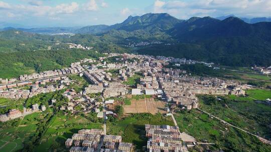 航拍福建新农村景观