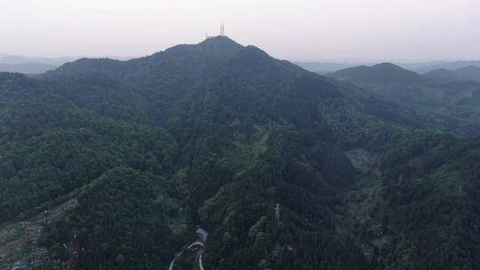 航拍湖南怀化中坡山公园