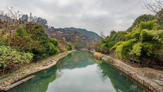 【正版素材】贵州西江雷山千户苗寨延时