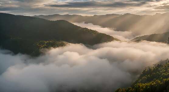 唯美风光日出日落云海风景唯美开场航拍中国