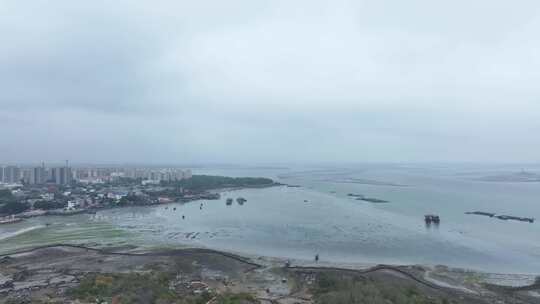 海南龙港海滩航拍