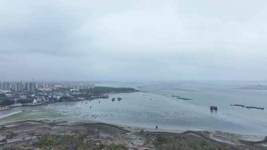 海南龙港海滩航拍视频素材模板下载