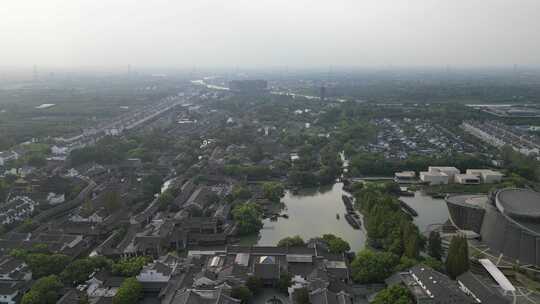 浙江乌镇5A景区江南水乡航拍