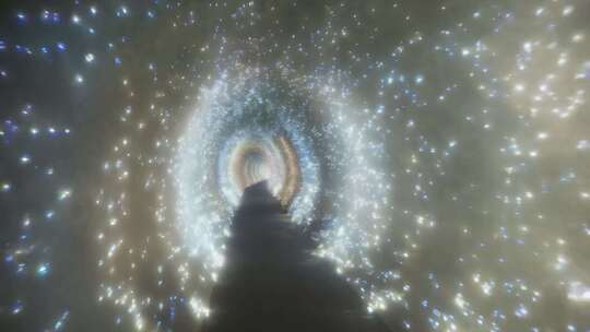 星空粒子特效穿越场景