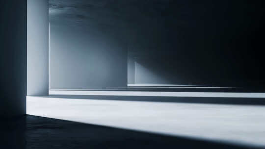 极简主义建筑空间光影变化