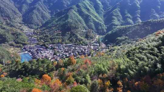 四明山 盘山公路 秋色 秋天 余姚