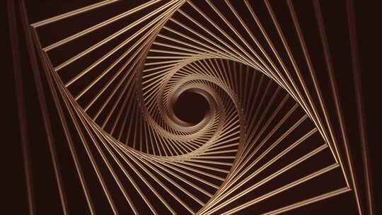 环状Chrome金属螺旋涡流电影隧道