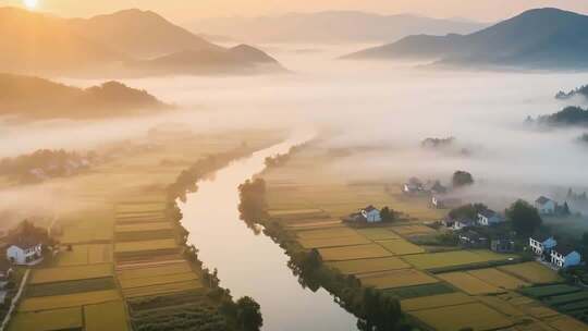 农业与自然风光的和谐展示