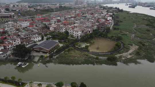 福建省漳州市龙海观音亭航拍