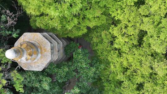 崂山华严寺景区4K航拍