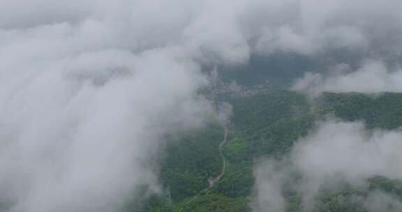 杭州西湖龙井茶园梅家坞云雾航拍茶山