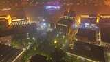航拍天津棉3创意街区夜景高清在线视频素材下载