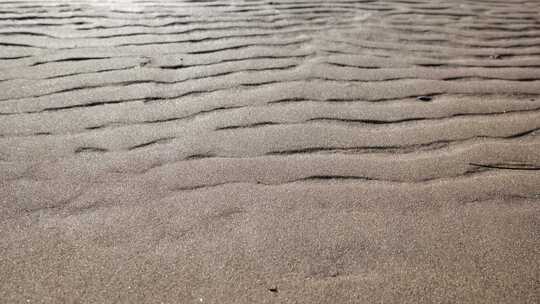 加拿大天然沙滩风景，海浪