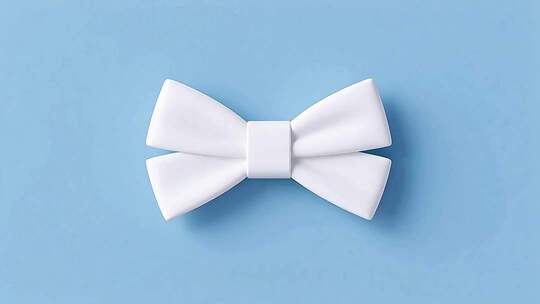 蓝色背景白色领结素材
