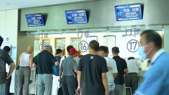 医院大厅排队挂号医院看病