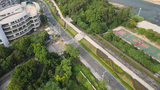 航拍大景道路交通城市