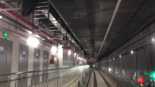 地铁隧道快速延时视频素材模板下载