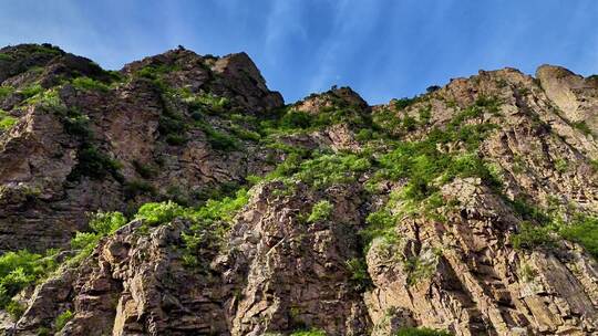 大峡谷 山 河流 陡峭山峰 航拍绥芬河