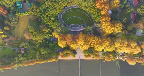 武汉东湖风景区深秋风光