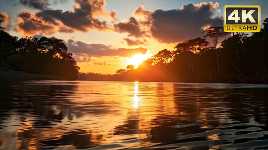 湖面日出日落黄昏晨曦大自然唯美风景20