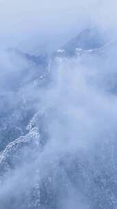 中国万里长城云海云雾缭绕气势磅礴竖屏