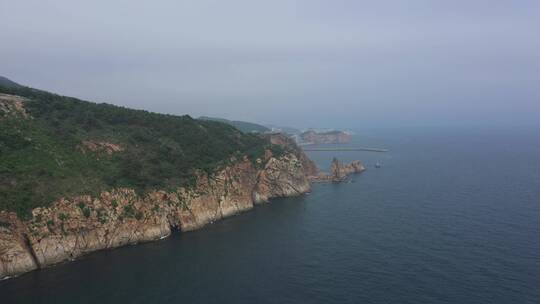 航拍大连滨海路美景