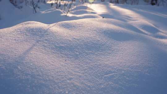 唯美雪地空镜