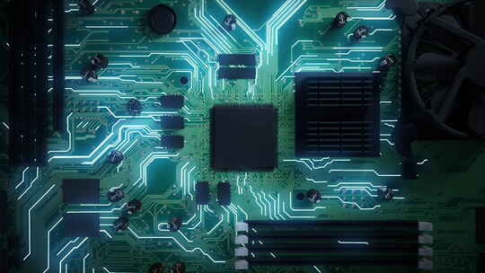 科技 芯片 集成电路 电路板视频素材模板下载
