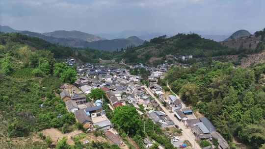 云南保山市高黎贡山百花岭村航拍风光