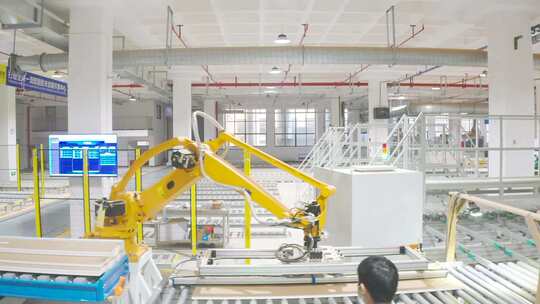 木材家具自动化钻孔机械臂流水线