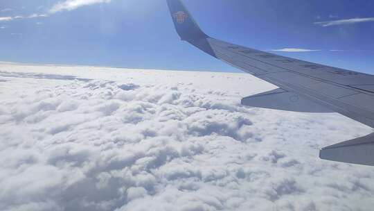 飞机上拍摄云层原视频素材