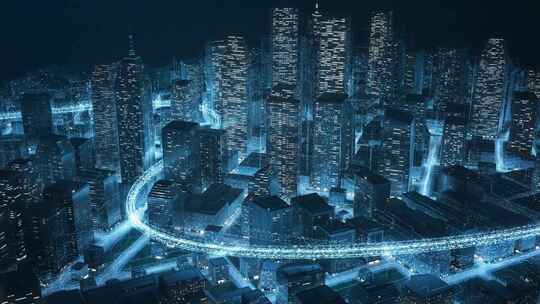 数据科技城市景观大数据物联网未来科技城市