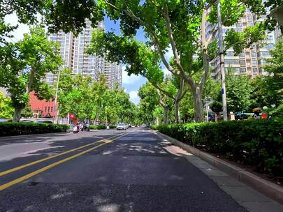 城市高楼建筑街景实拍素材