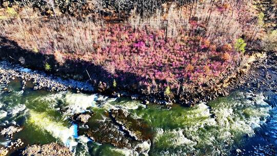 航拍大兴安岭神指峡火山地貌