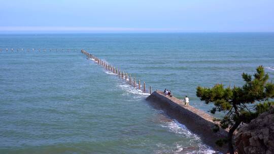 4K 航拍户外海岸线海洋海景