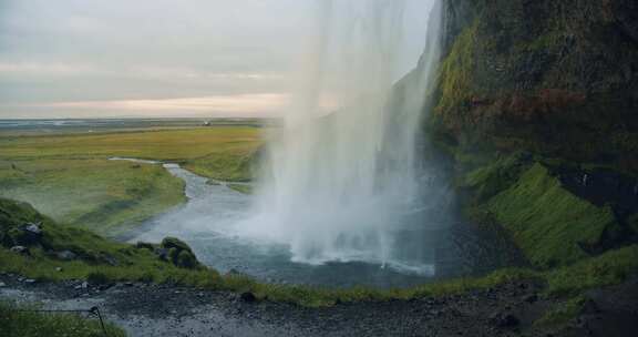 Seljalandsfoss，瀑布，冰岛