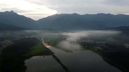 湖北天堂湖水库航拍