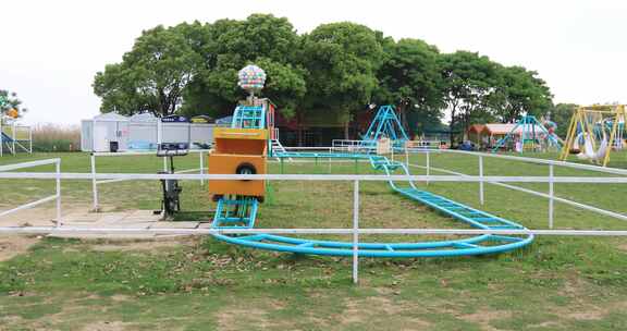 大型游乐设施游乐场儿童乐园空镜头