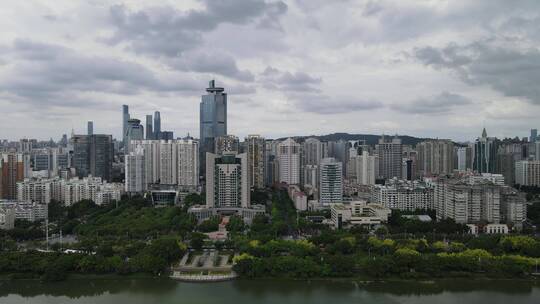 航拍广西南宁五象新区总部基地