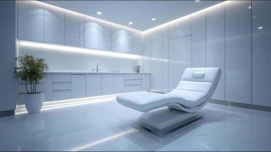 现代牙科诊所内部设计简洁明亮