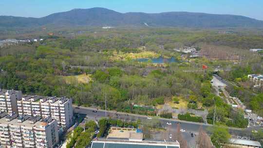 南京市玄武区中山门大街下马坊城市风景航拍