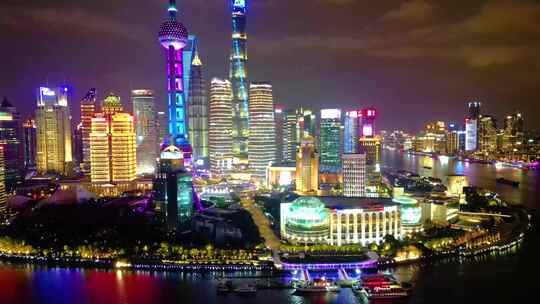 上海市外滩夜晚街景夜景视频素材视频素材模板下载