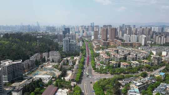 城市高档住宅小区航拍