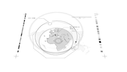 带数据信息图表的HUD元素行星地球