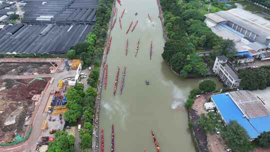 中国广东省广州市荔湾区花地河东漖龙舟景