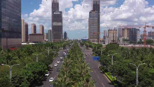 海口航拍高楼大厦