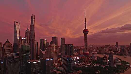 上海陆家嘴/外滩/黄浦江/地标/游轮夜景