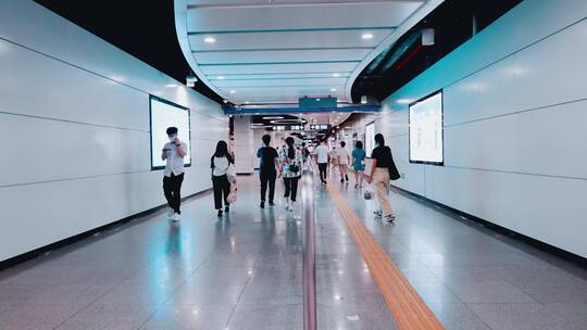 深圳地铁通道视频素材模板下载