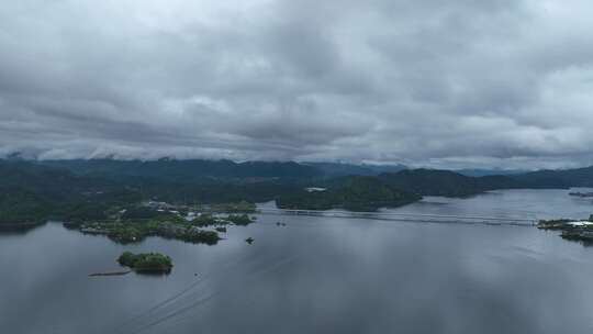 4K航拍浙江千岛湖风景区风光