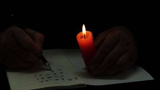 蜡烛写字